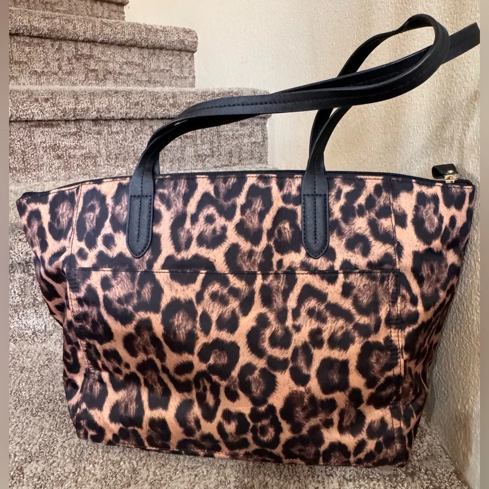 Michael Kors Kelsey Leopard Nylon Travel Set: Large Backpack & Tote Bag - Picture 6 of 16